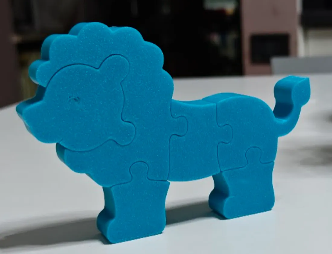 Quebra-cabeça 3D de leão