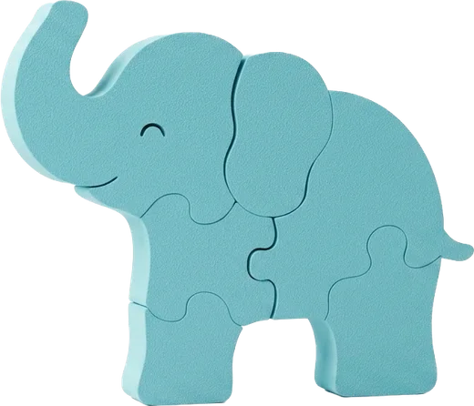 Quebra-cabeça 3D de elefante